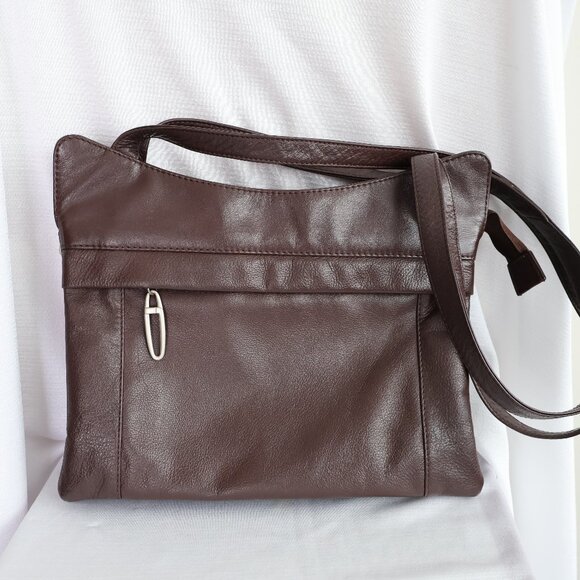 Dark Brown Bag - Genuine Leather - Shoulder Bag - Picture 1 of 16